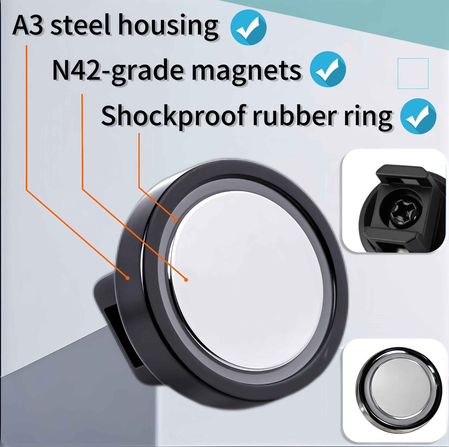 12Pcs Magnetic Cable Zip Tie Mounts with Duty Zip | Multipurpose Magnetic Cable Holder for Cable Management | Includes Adhesive Tabs for Non-metal Surfaces, Suitable for Walls, Tables and Cars