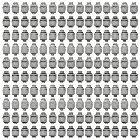 HDHAODA Conduit Connectors, 1/2 Inch Liquid Tight Connector NPT Non-Metallic for PVC Electrical Flexible Conduit Fittings, 180 Degree Straight, UL Listed for Home Outdoor Tubes Tools, Grey (150-Pack)