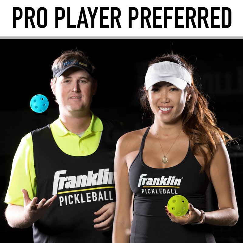 Franklin Sports X-26 Pickleballs - Indoor - 3 Pack - USAPA Approved - Optic