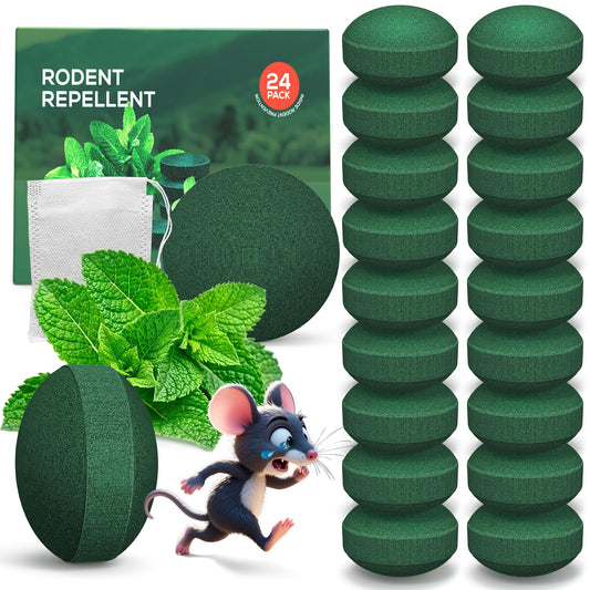Rodent Repellent Pouches, 24 Pack Peppermint Oil