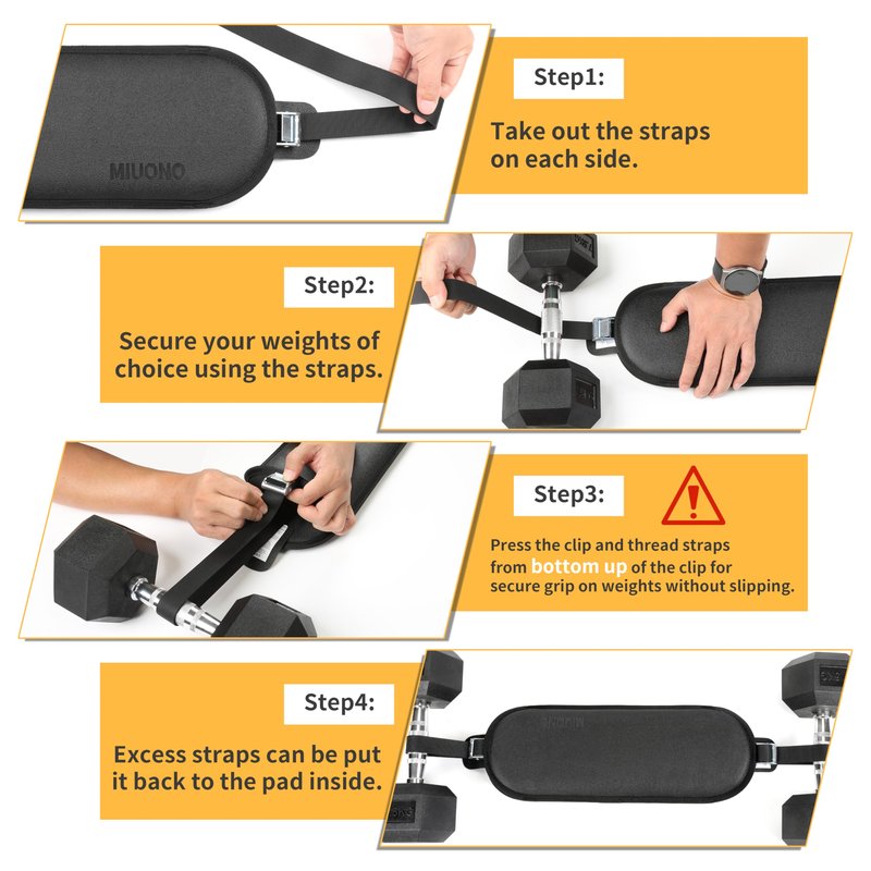MIUONO Hip Thrust Belt, Dumbbell Hip Thrust Belt for Kettlebells or Grip Plates, Thicker Slip-Resistant Leather Glute Bridge Pad Machine for Booty Workout of Home Gym