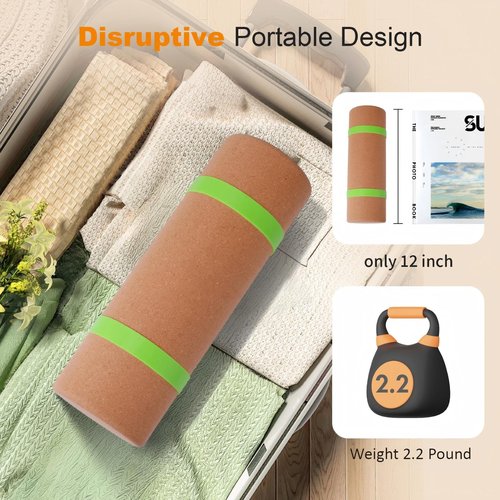 Craftspire Cork Balance Board, Ankle Stability Trainer & Foot Strengthener, Textured Natural Cork Wobble Board for Proprioception, Mobility & Physical Therapy, Balance Trainer for Adults & Seniors, Home Gym Fall-Prevention Training