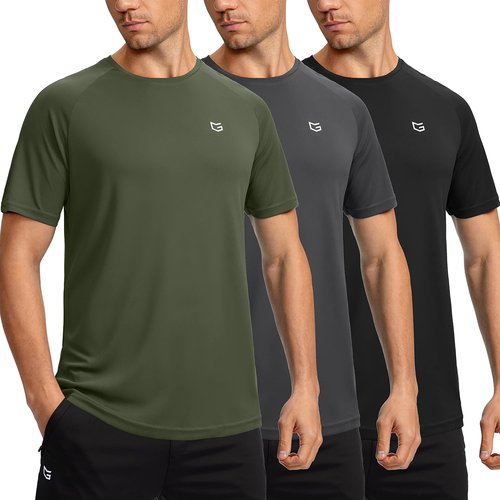 G Gradual Men's Quick Dry Workout T-Shirt - Lightweight Short Sleeve Gym Tee for Running & Hiking