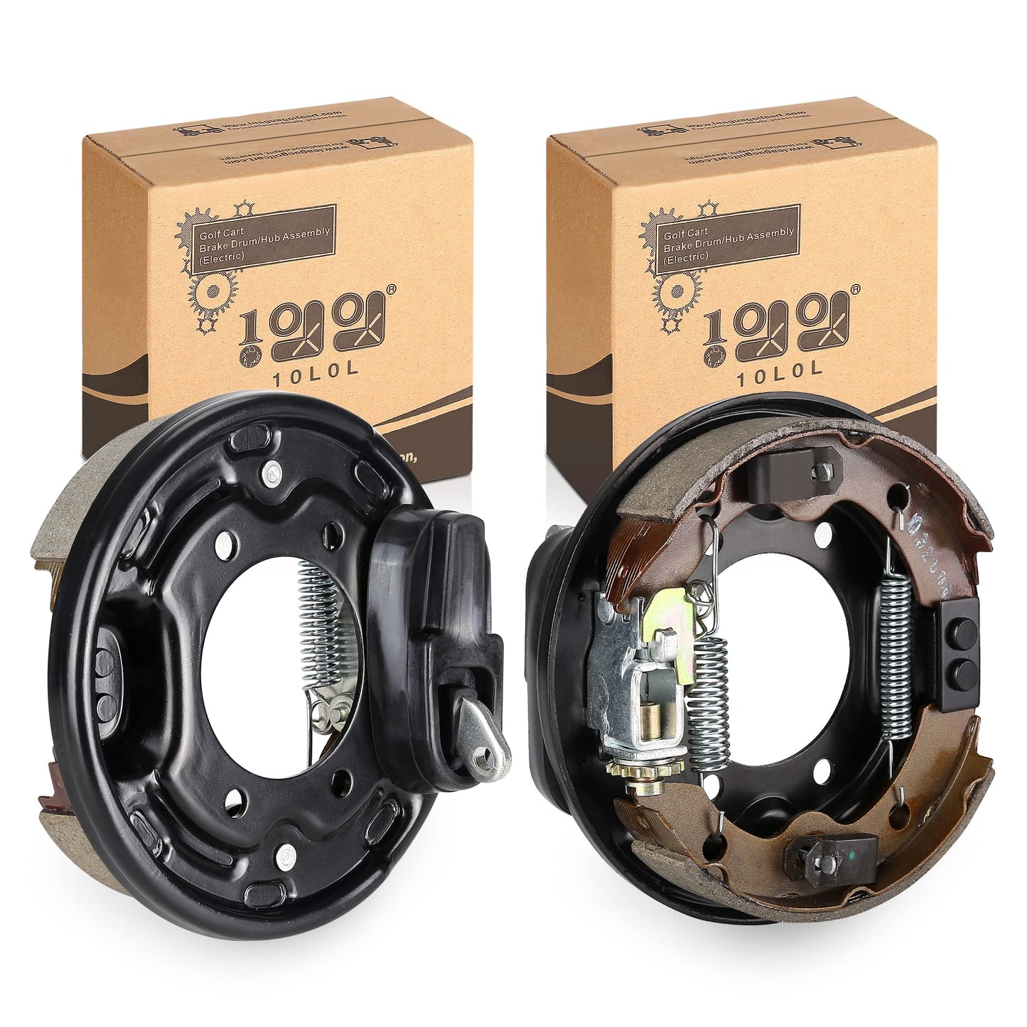 10L0L Golf Cart Rear Brake Assembly Kit for Club Car DS/Precedent 1995-Up & Tempo 2018-Up– Complete Left & Right Brake Cluster, Durable OEM Replacement 101823301/103380202