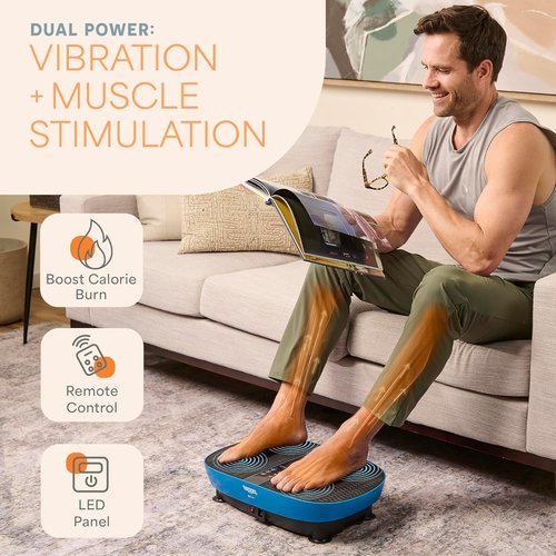 Lifepro Vibration Plate - Whole-Body Vibration Machine for Lymphatic Drainage | Remote Control & EMS