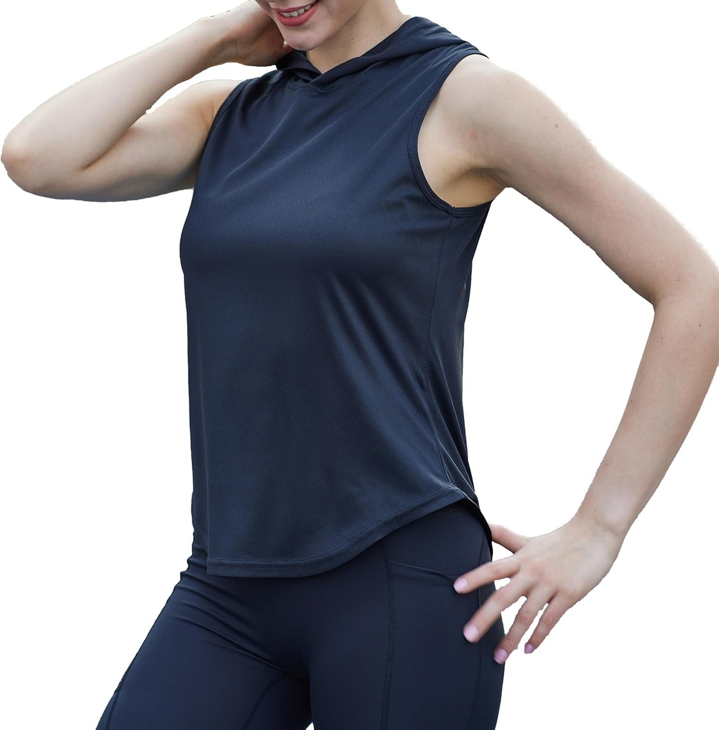 Skiennix Women's Hooded Tank Top - Quick Dry Sleeveless Yoga & Running Shirt | Perfect for Gym Workouts