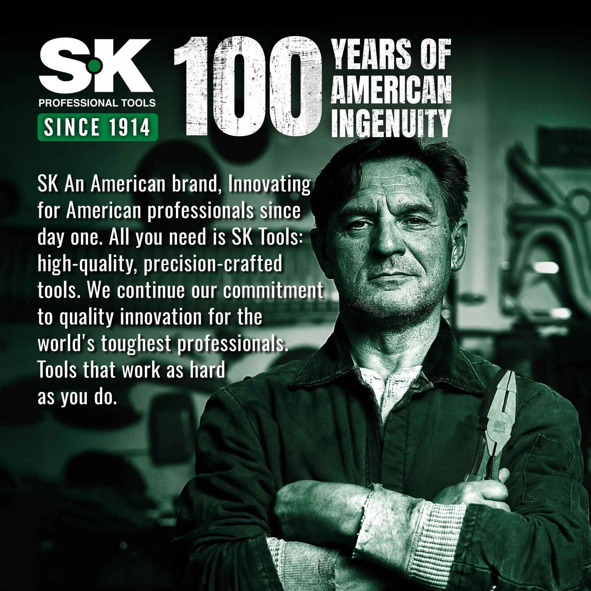 SK 6" C-Clamp Locking Pliers with Regular Jaws, Premium CR-V Construction, Ergonomic Anti-slip Handle