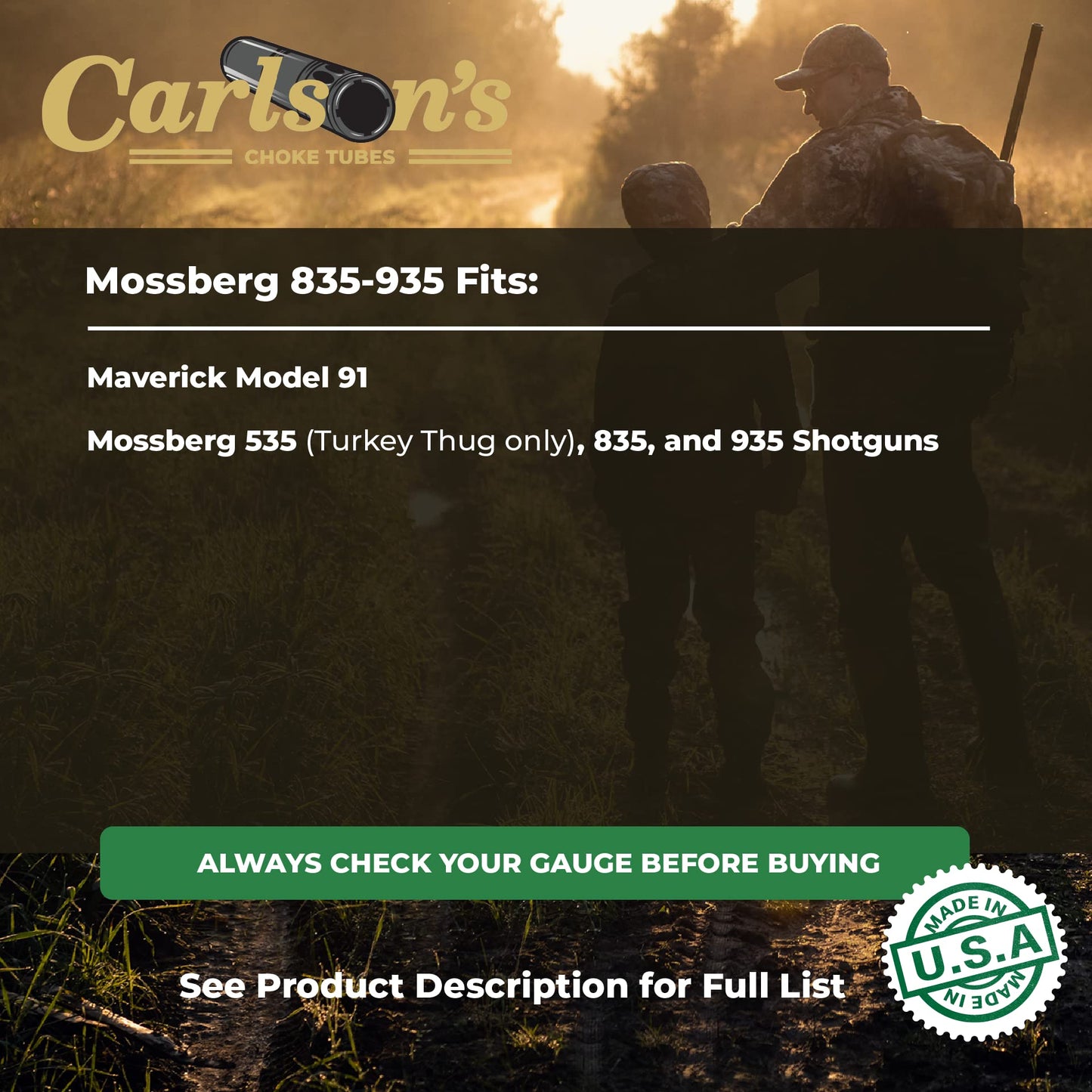 Carlson's Choke Tubes 12 Gauge for Mossberg M835-M935 [ Skeet | 0.767 Diameter ] Stainless Steel | Flush Mount Replacement Choke Tube | Made in USA