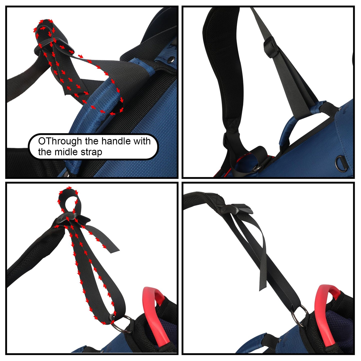 KYTAI Golf Bag Strap, Softer Padding Replacement Backpack Straps, Adjustabl Double Shoulder Straps, Durable Comfortable Golf Carry Bag Strap (Black)