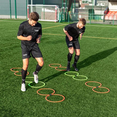 FORZA Agility Rings - 12 Pack Speed & Agility Training Equipment for Athletes | 10 Color Options Available