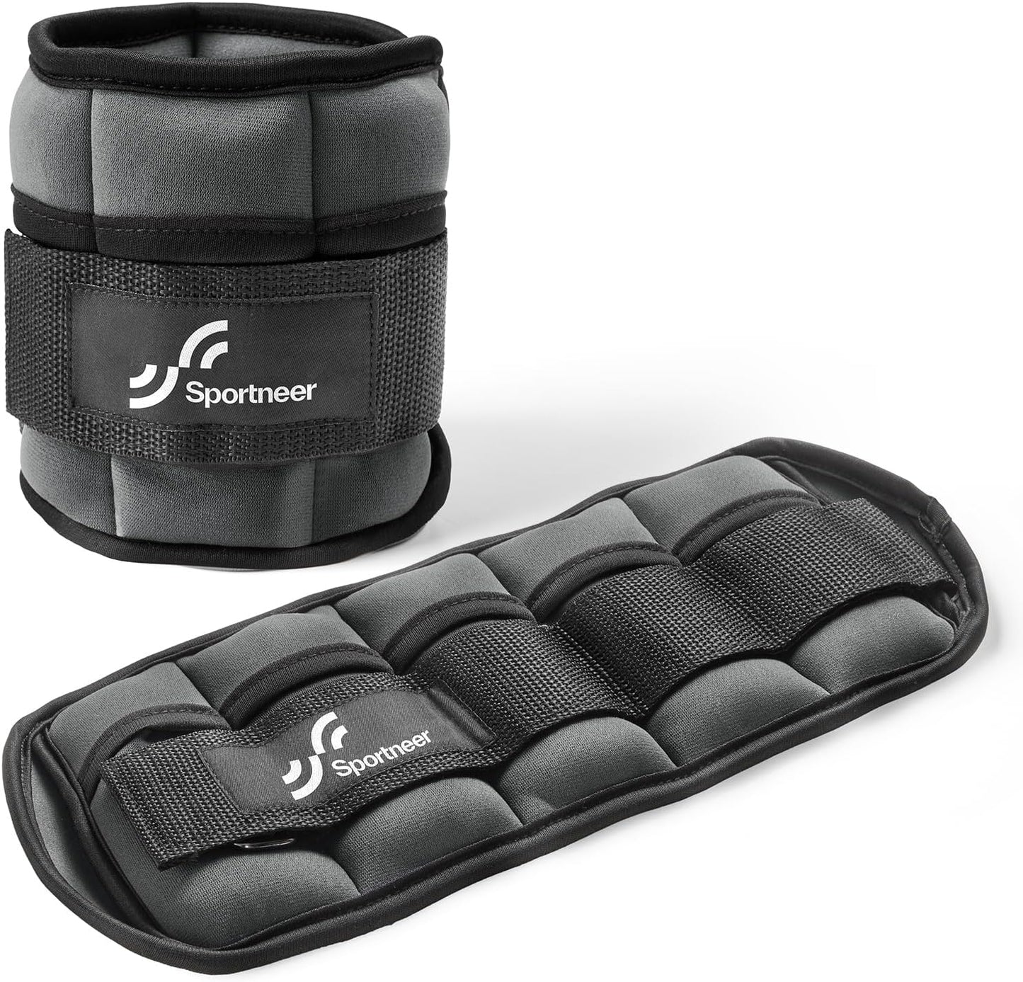 Sportneer Adjustable Ankle Weights Set - Comfortable Neoprene Leg Weights (2-10 lbs) for Walking, Running & Yoga