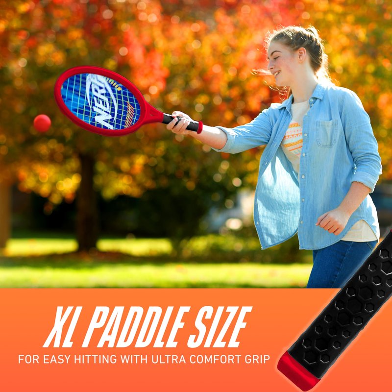 NERF Foam Tennis Set for Kids - 2 Player Kids Tennis Set - Jumbo Rackets and Foam Ball - Indoor Toy - (2) Rackets and Balls Included