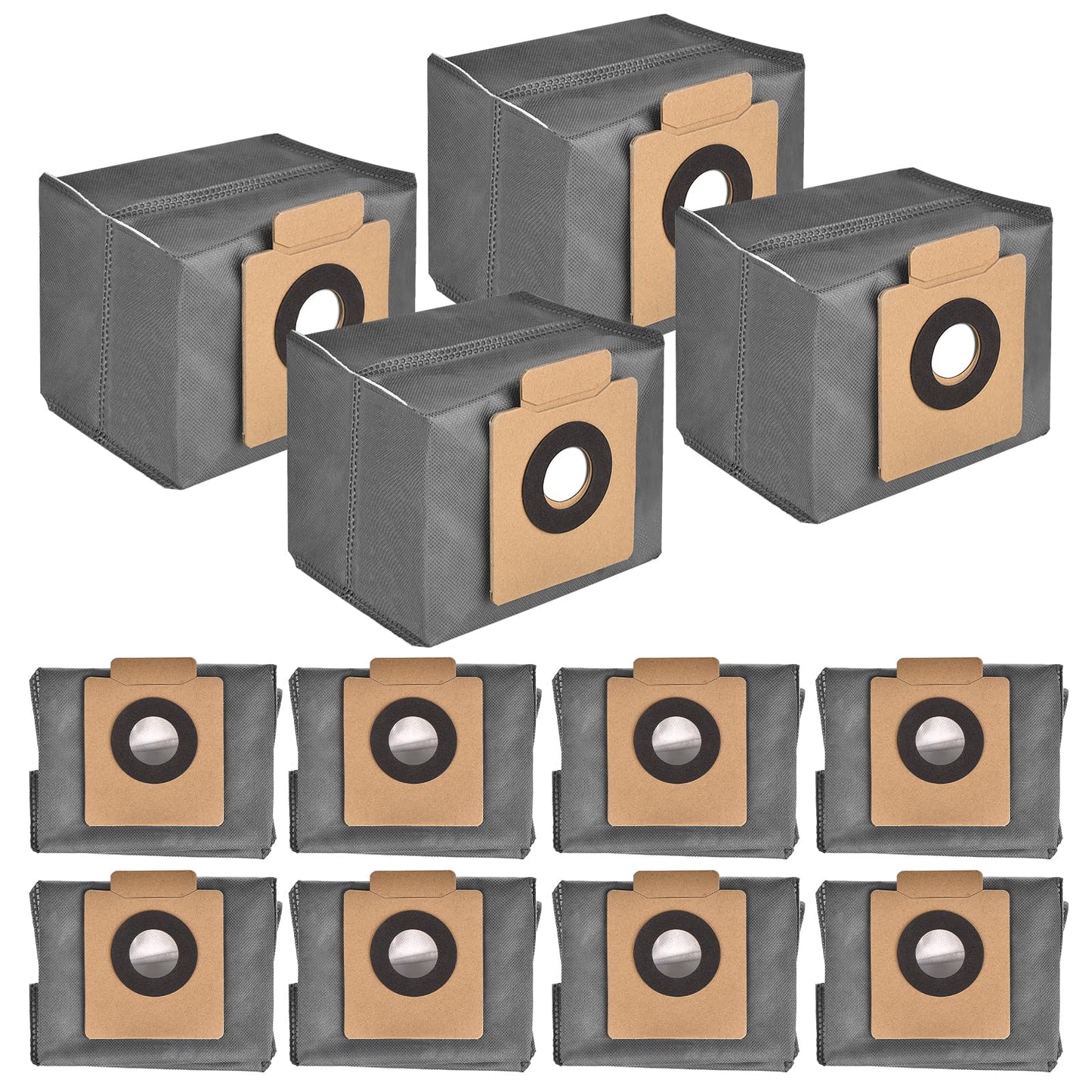 Rebirthcare 12 Pack X8 Pro Dust Bag Compatible with Eufy Clean X8 Pro X10 Pro Omni Robot Vacuum Self-empty Station 2.5L Large Capacity Replacement Bag