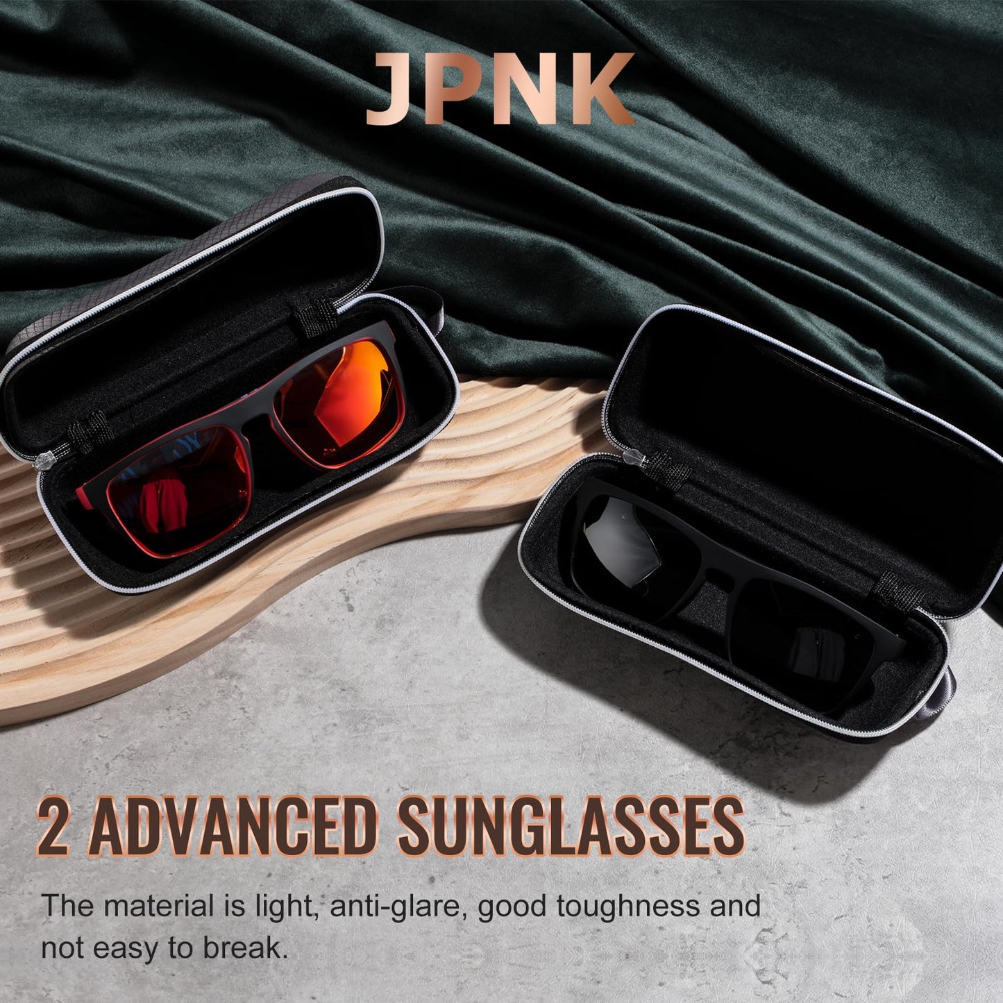 JPNK Polarized Sunglasses for Men and Women, UV400 Protection, Lightweight Sunglasses for Driving, Fishing, Golf