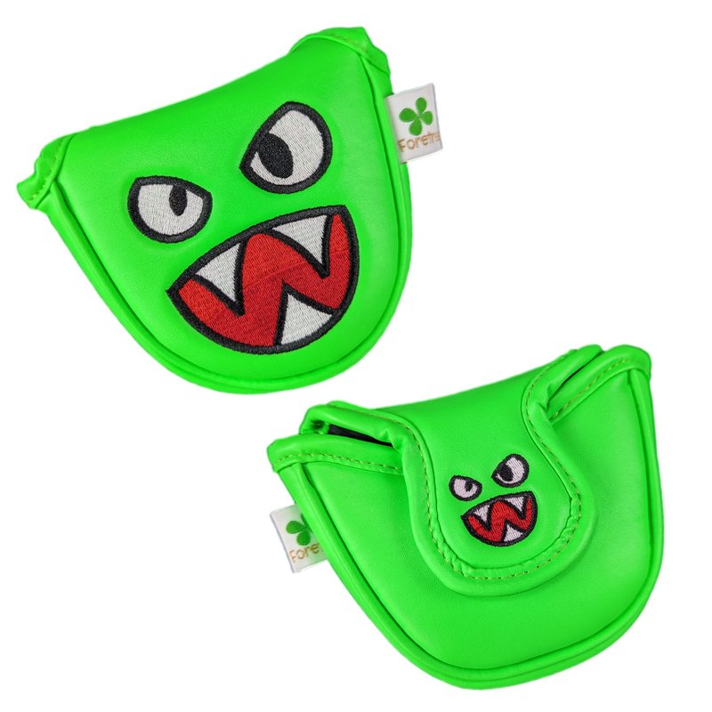 Foretra Driver Headcover Golf Club Covers Blade Square Mallet Putter Cover Alignment Stick Holder Hybrid Fairway Wood Head Cover Green Monster Novelty Golf Accessories for Most Brands