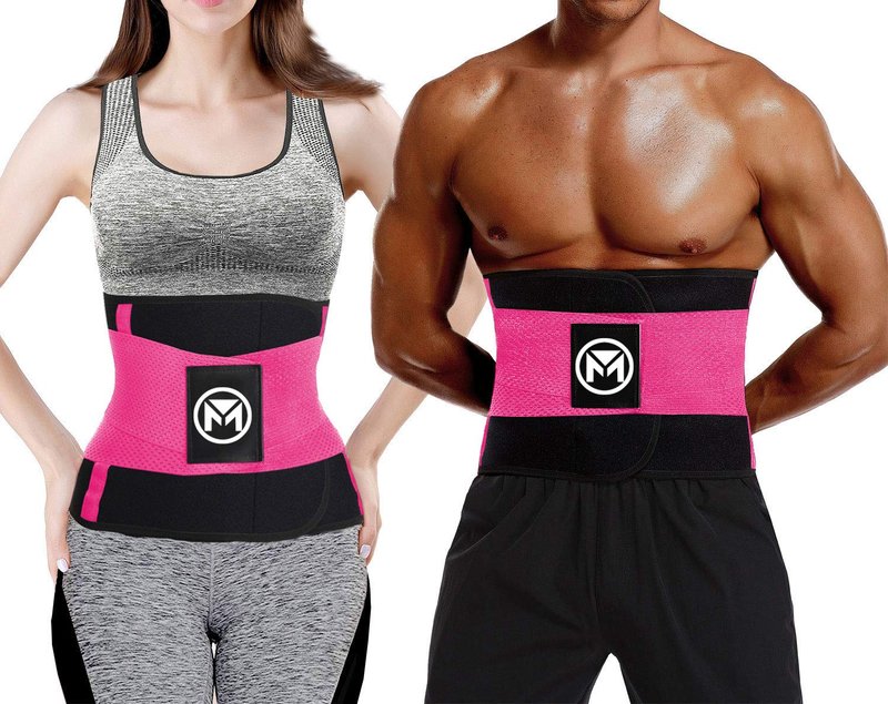 Moolida Waist Trainer for Women Waist Trimmer Workout Fitness Back Support (Hotpink,Medium)