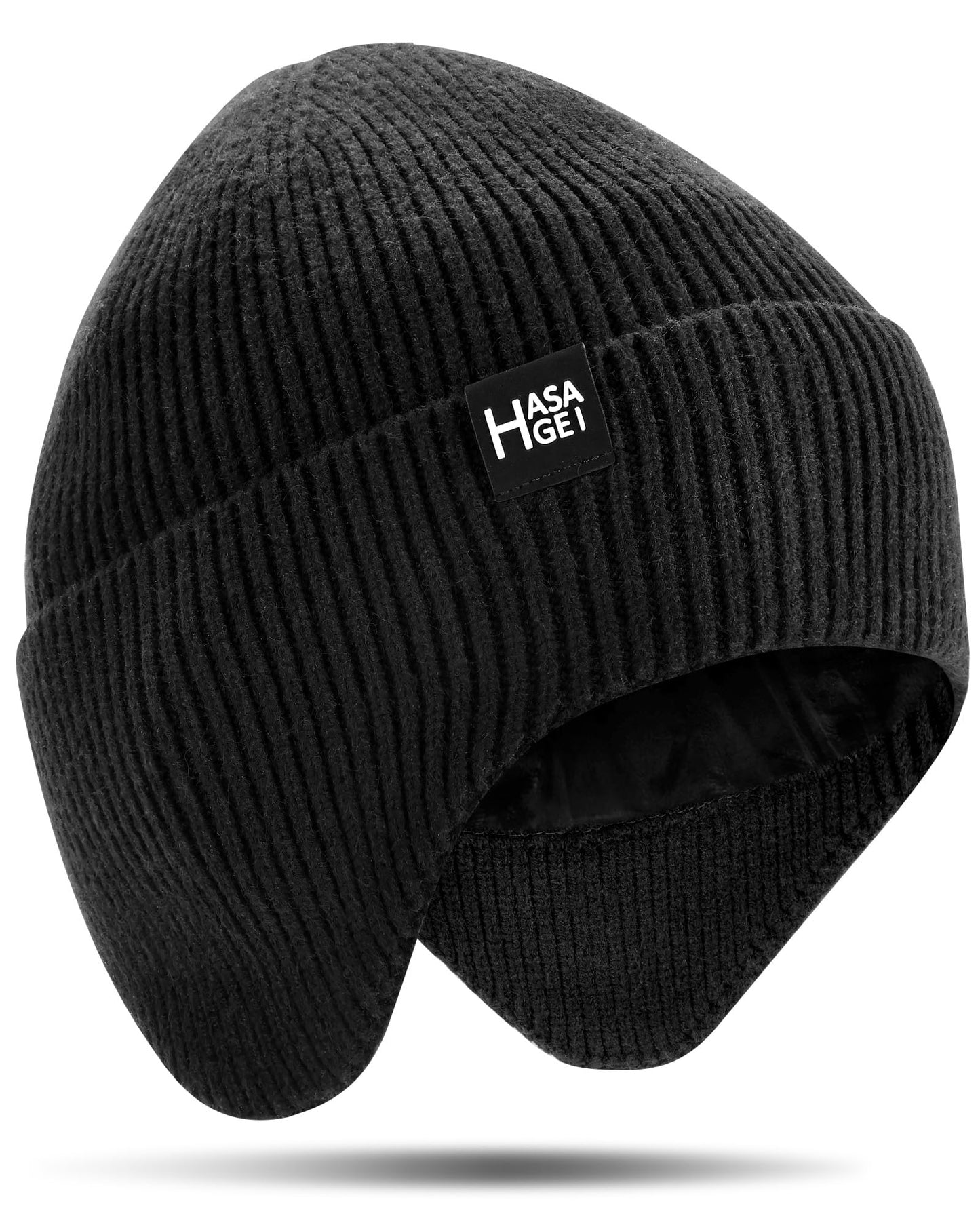 HASAGEI Ear Protection Beanie Hats for Men & Women - Warm Winter Knit Hats for Outdoor Hiking, Skiing, Running, Dog Walking