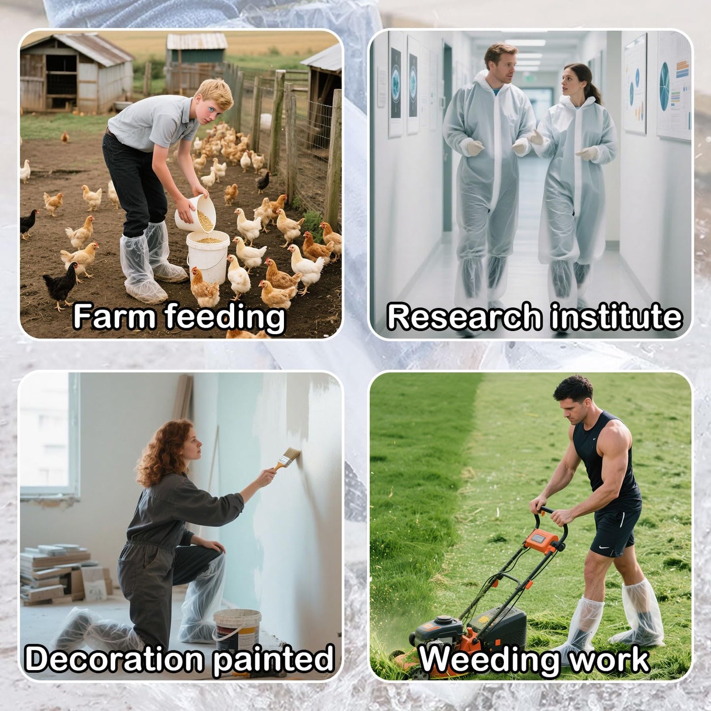 PASDUCHAS 12 Pair Shoe Covers for Rain, Disposable Non Slip & Thickened Shoes Ponchos