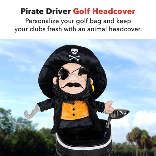Daphne's Headcovers Pirate Driver Headcover | Premium Driver Headcovers | Funny Golf Club Covers | Stylish Protection for Your Clubs | Men's Golf Gear | Driver Headcover for Men and Women