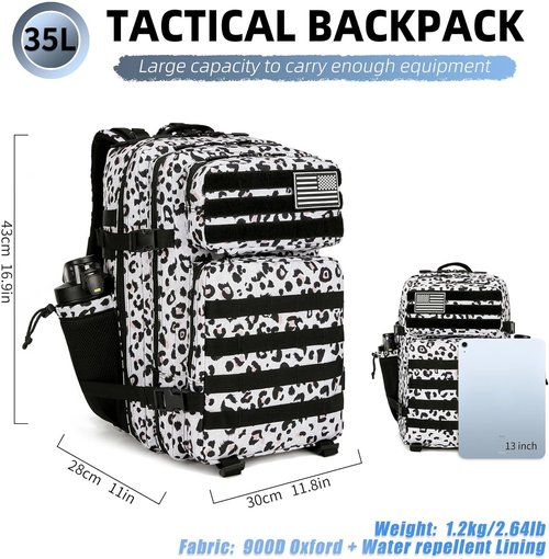 Gracedon 35L Military Tactical Backpack - Molle System Assault Pack for Gym & Outdoor Use