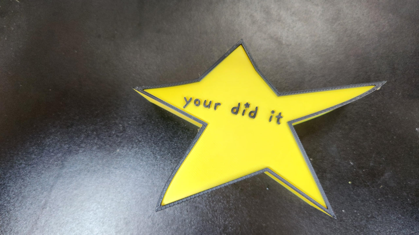 Funny “Your Did It” Star Trophy – Cute Desk Décor, Gag Gift for Friends, Coworkers, Graduation, Birthday, Office Pen Holder or Small Victory Award