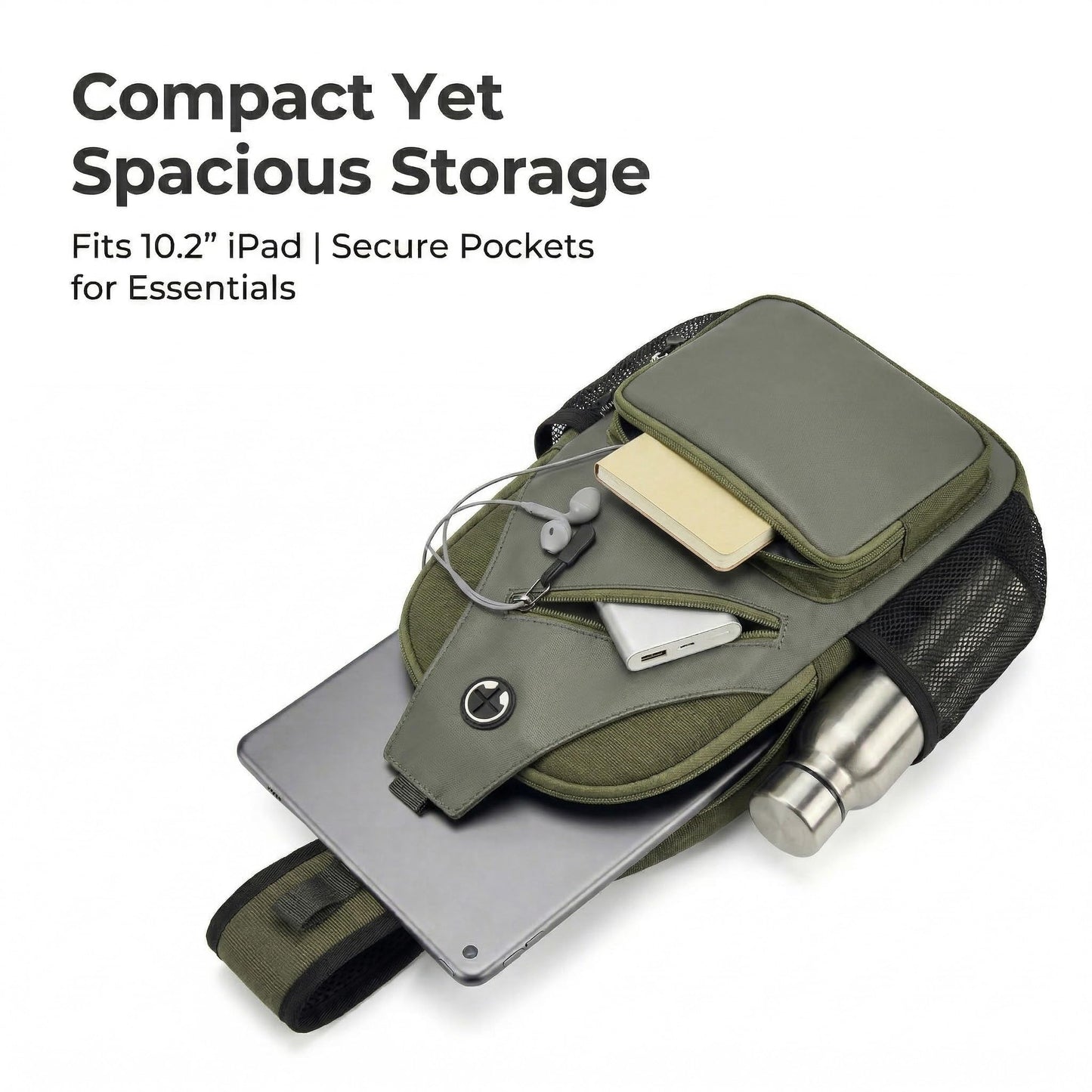Javolto Crossbody Sling Bag,Small Backpack Men,Hands-Free Shoulder Daypack