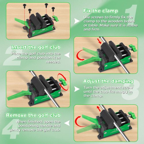 Loyala Golf Club Vise, Household Golf Club Regripping Kit Golf Grip Removal Tool, Golf Gifts for Men Women (Clamp)
