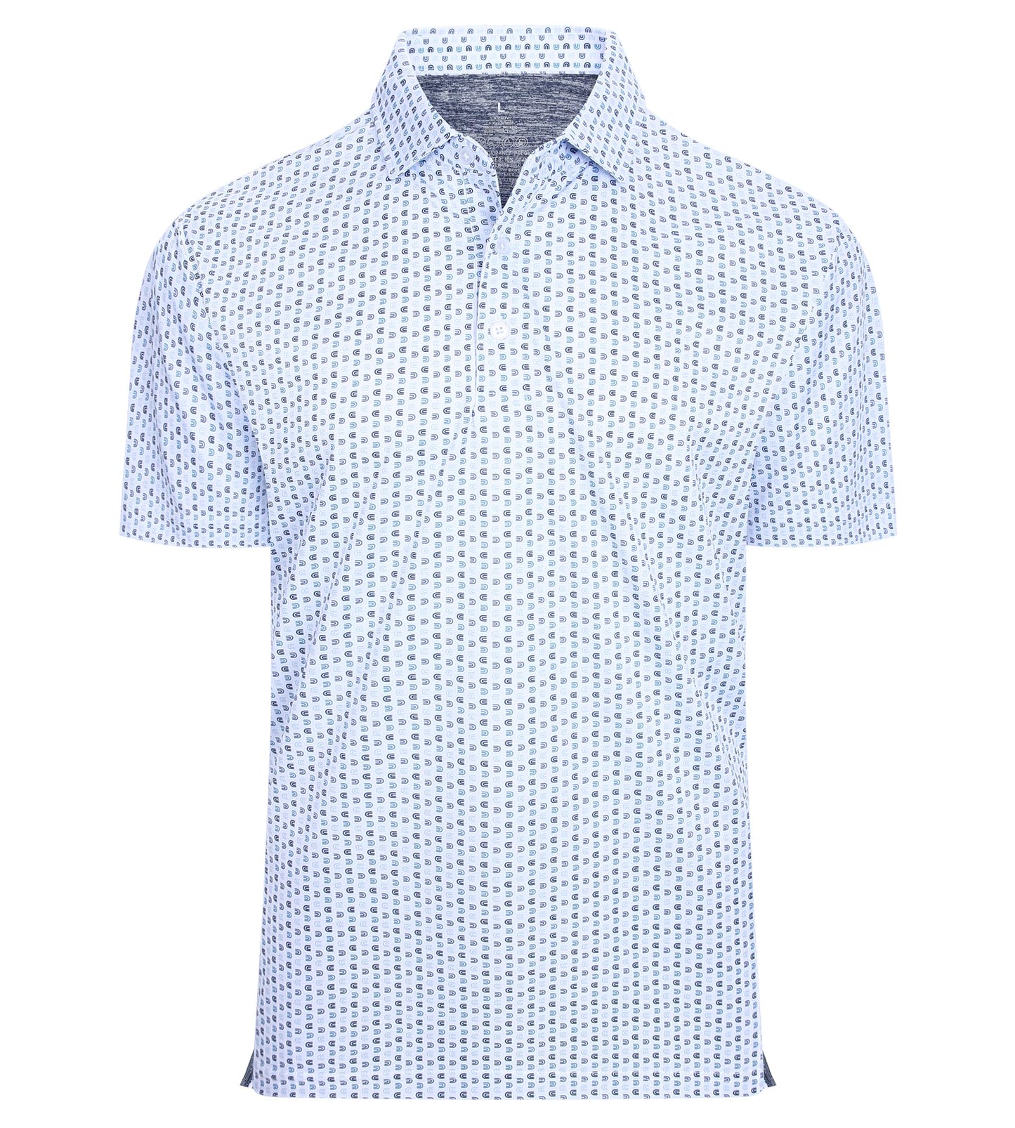 Alex Vando Mens Golf Shirt Moisture Wicking Classic Print Golf Shirts for Men,White U,XL