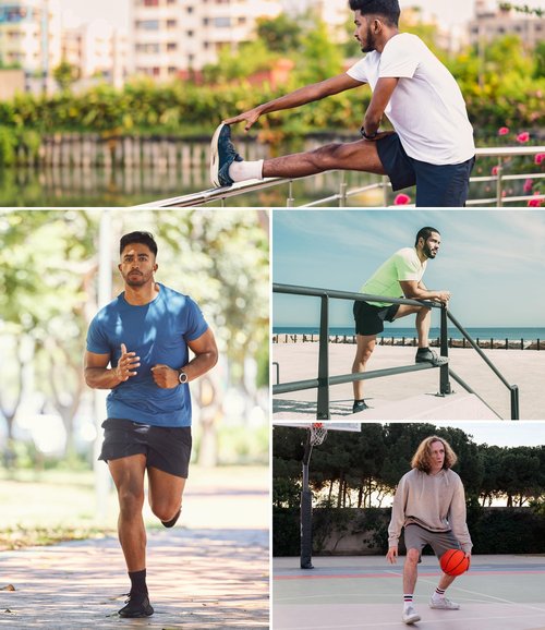 Kinglaman 5 Pack Mens Athletic Gym Workout Shorts Quick Dry Basketball Running Lightweight Shorts with Pockets 3 Black 1 Blue 1 Gray Medium