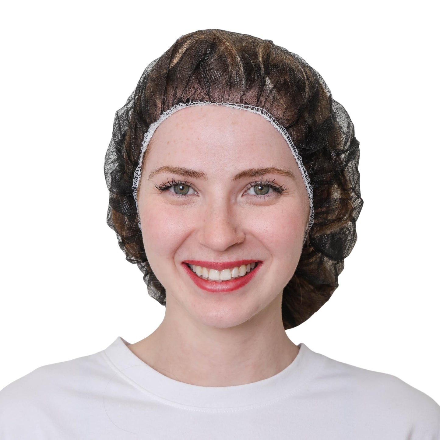 SAFEKO Unisex Polypropylene Bouffant Caps [100 | 1000 | White | Blue | 21" | 24" | 28"] (Black, 24 inches (100 Count))
