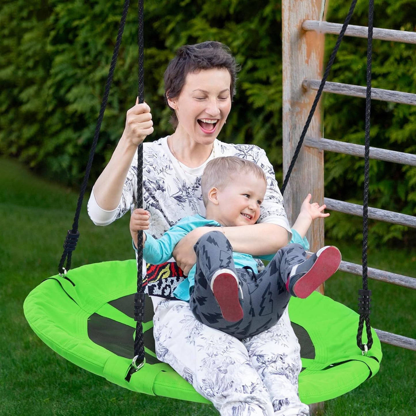 Trekassy 40-Inch Saucer Tree Swing - 700lb Capacity, Waterproof 900D Oxford, Includes 2 Hanging Straps