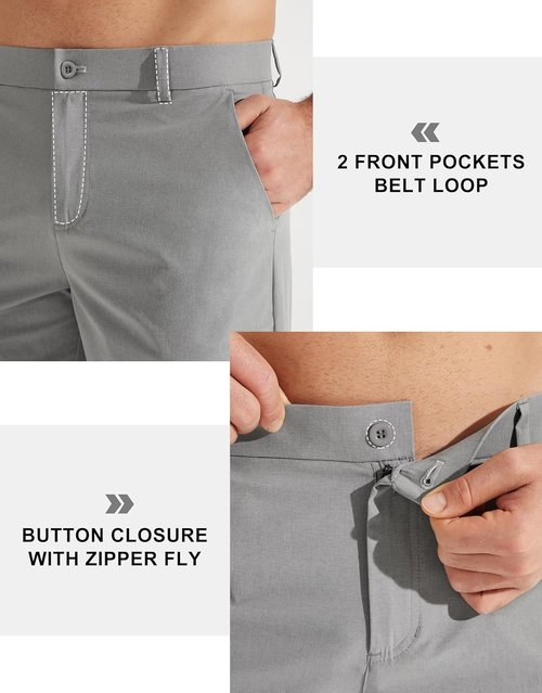 Libin Men's Golf Pants - Quick-Dry Stretch Trousers | Lightweight Casual Workwear in 30"/32"/34" Sizes