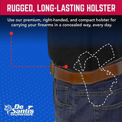 DeSantis Gunhide S.O.B. - Small of Back Belt Holster, Fits 1911, Right Hand, Tan 067TA21Z0