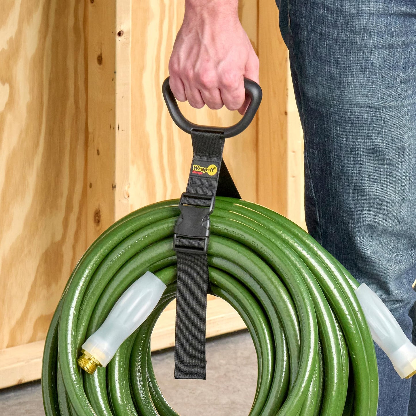 Clip 'n Carry Wrap-It Storage Straps - 25" (3-Pack) - Carrying Straps for Water Hose Storage and Extension Cord Holder