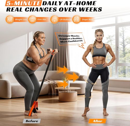 KUTIZE Multifunction Resistance Band - Upgraded Soft Foot Pedal for Full-Body Workouts | Home Gym Essentials