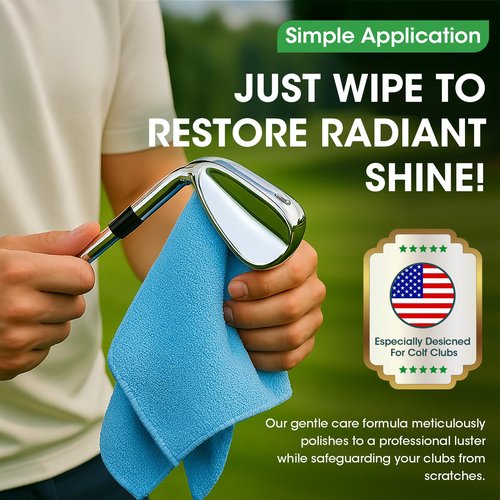 YIJINKING Golf Club Polish & Golf Club Cleaner - Rust and Scratch Remover Golf Club Polishing Kit/Golf Club Cleaning Kit - 9 oz Metal Polish Compound - Golf Accessories