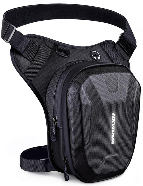 Motorcycle Leg Bag for Men Women, Thigh Bag with Reflective Logo and Removable Leg Straps Can Crossbody Fanny Pack, Motorcycle accessories gear Use for Outdoor Cycling Hiking Camping Fishing