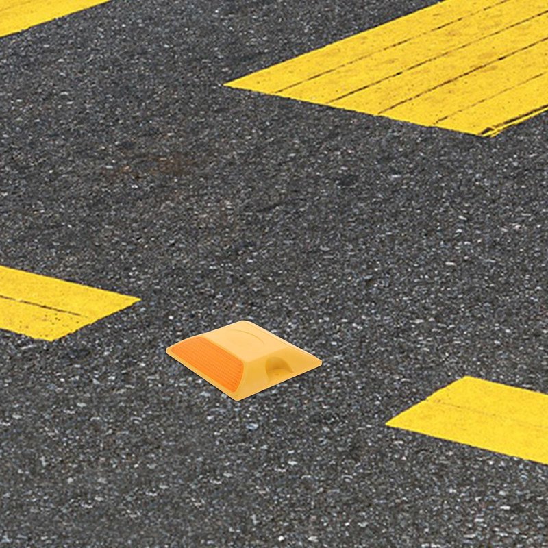 Yardwe Double-Sided Reflective Road Markers 3.93 Inch Durable Pavement Reflectors for Driveways Bike Paths Parking Lots Enhance Traffic Safety