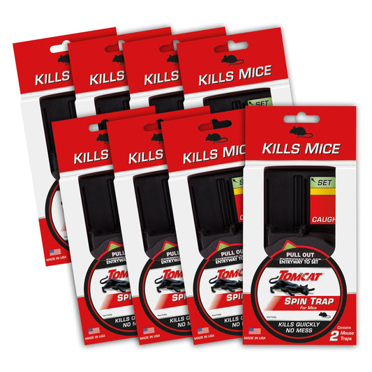 Tomcat Spin Trap for Mice, Kills Mice Quickly, No Mess, 16 Traps