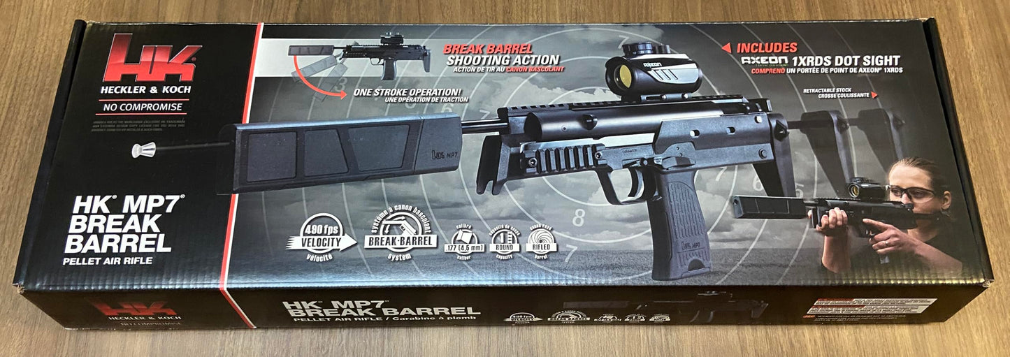 Umarex HK Heckler & Koch MP7 .177 Caliber Pellet Gun Air Rifle, Black