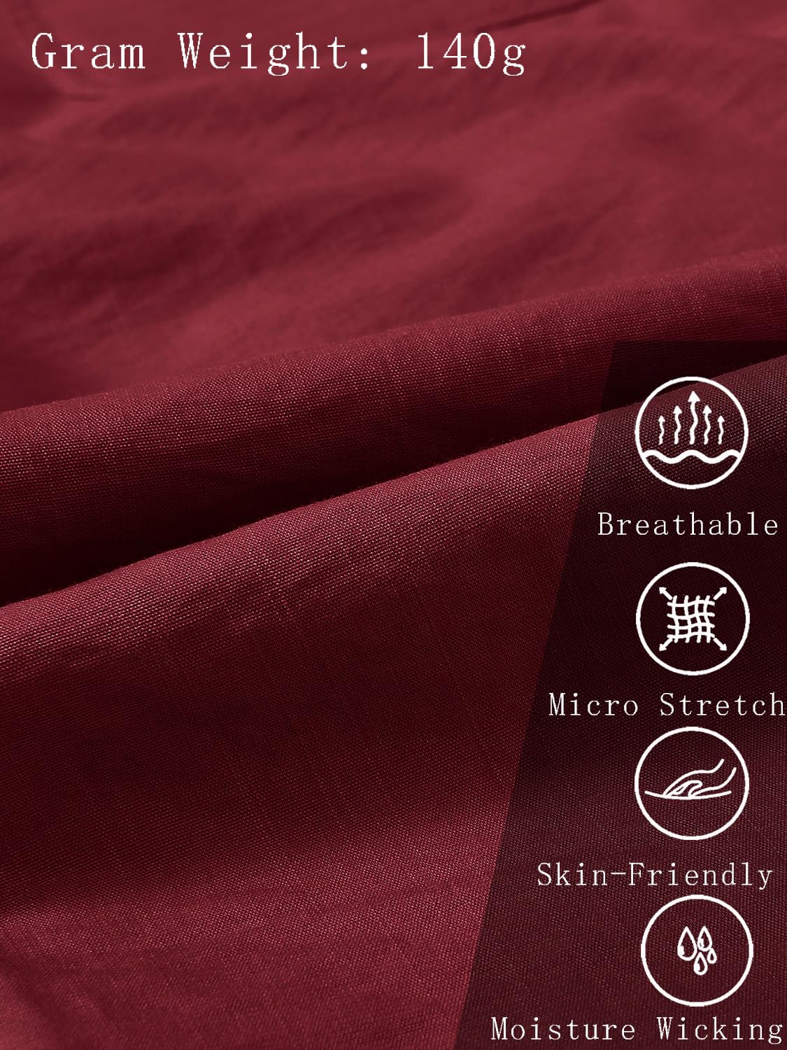 MoFiz Hiking Cargo Pants for Women with Pockets Lightweight Quick Dry Athletic Outdoor Summer Travel Casual Joggers Sweatpants Wine Red 2XL