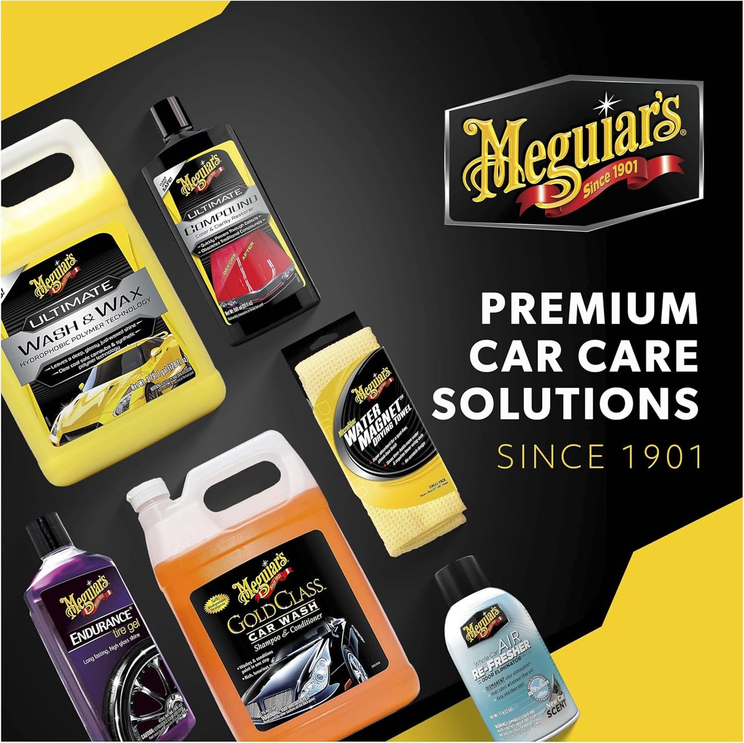 Meguiar's Deep Crystal Car Wash - pH Balanced Shampoo for Glossy Finish & Wax Protection | 64 Oz