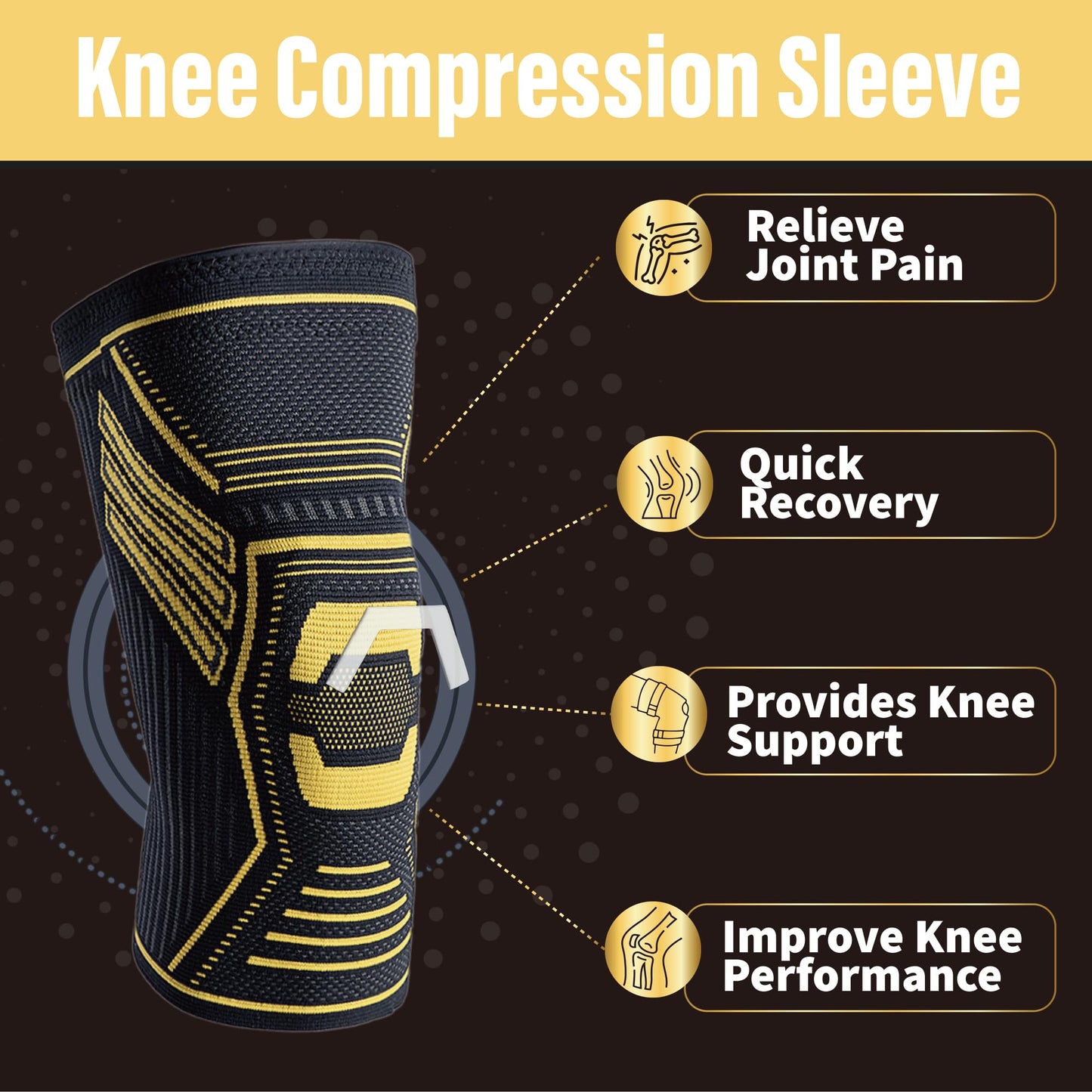 WalkMii Copper Knee Braces for Women and Men 2 Pack, Compression Sleeve for Knee Pain, Arthritis, Sports Recovery, Meniscus Tear, Joint Pain Relief-S