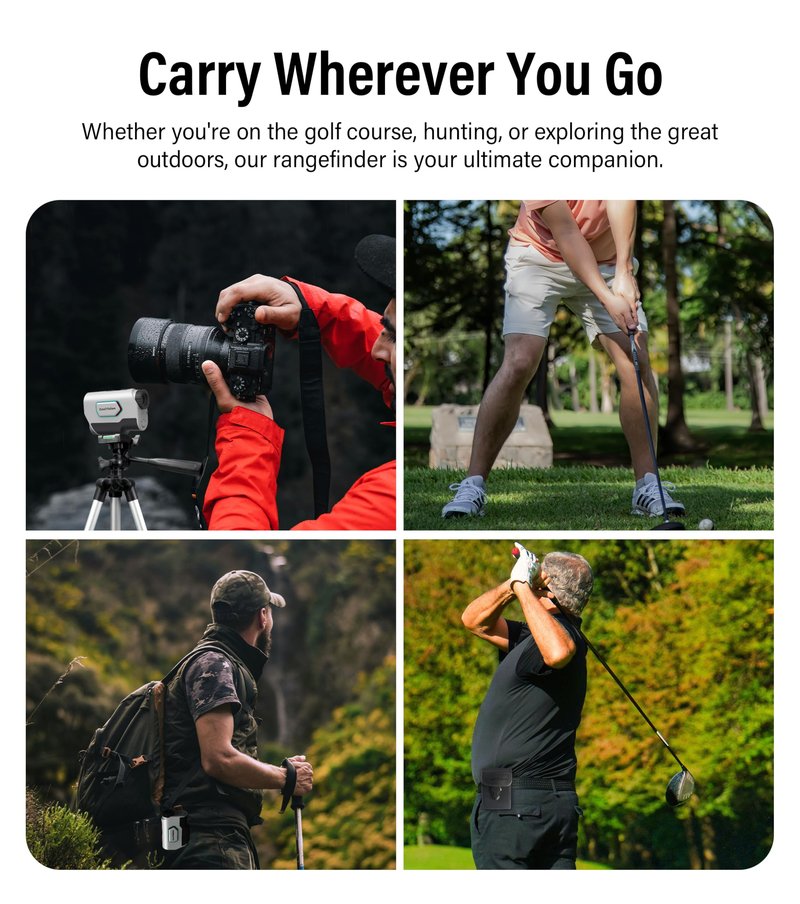 CoxiVision Golf Rangefinder with Slope - 1300/1500 Yards Range Finder for Hunting with Magnet Stripe,6X Magnification,Slope Switch for Golf Tournament Legal,Flagpole-Lock Vibration, Bow/Rifle Mode