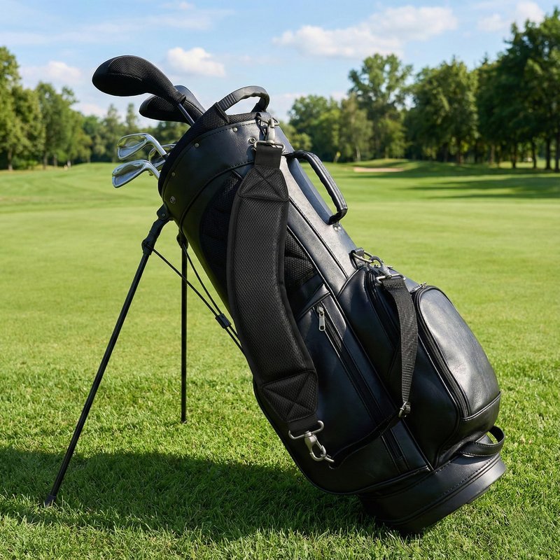 Qiknird Golf Bag Strap, 40.5 to 50.6 Inch Adjustable Padded Shoulder Strap, Replacement Shoulder Straps for Golf Bag, Universal Adjustable Straps (Black)