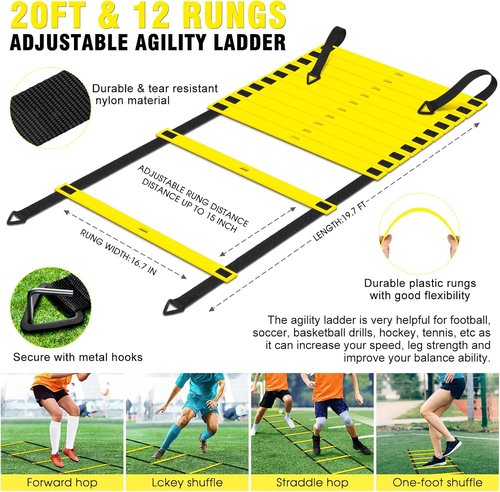 Kids Soccer Goals by [Brand Name] - Backyard Set of 2 | 4x3 ft & 6x4 ft Training Equipment with Soccer Ball & Cones