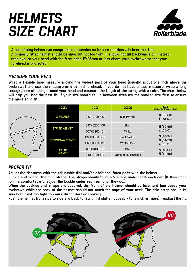 Rollerblade Skate Helmet, Unisex, Black Medium