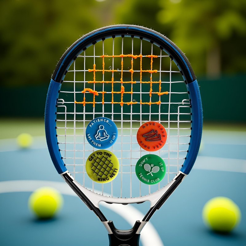 ZGLUZP 4 Pcs Spicy/Aggressive Reminder to Keep You On Your Tennis Game - Tennis Vibration Dampener, Tennis Racket Dampener, The Best Tennis Gift for Every Player Team Tennis Vibration Dampeners