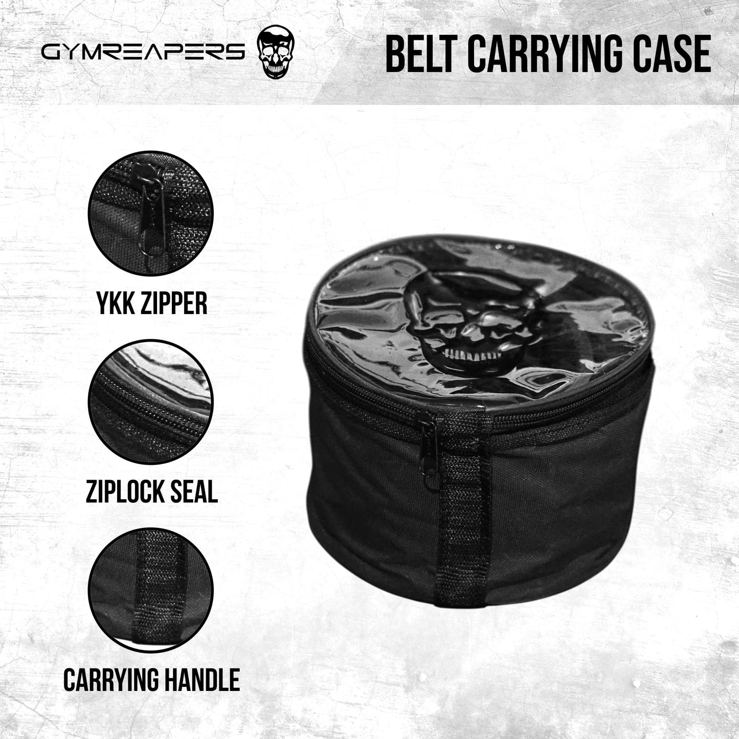 Gymreapers Weight Lifting Belt - 7MM Heavy Duty Pro Leather Belt with Adjustable Buckle - Stabilizing Lower Back Support 4 Inches Wide For Weightlifting, Bodybuilding, Cross Training (Black, Medium)