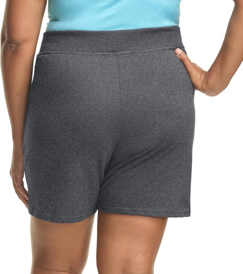 Just My Size Plus Size Cotton Jersey Shorts - Comfortable Pull-On Gym Shorts | 7" Inseam